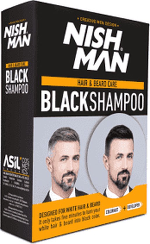 Nishman Hair & Beard Care Black Shampoo 200ml